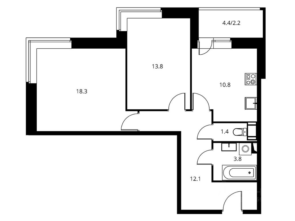 1-BD Apartment Sale, 62.39 sq. m. at Solnechny Park, zhiloy kompleks Solnechny park, Schyolkovo, Moscow Region, Russia #1 1-BD Apartment Sale, 62.39 sq. m. at Solnechny Park, zhiloy kompleks Solnechny park, Schyolkovo, Moscow Region, Russia #1