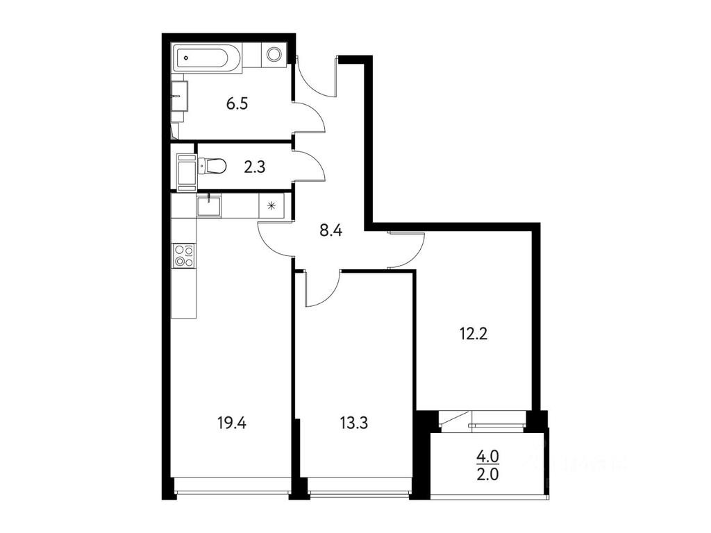 1-BD Apartment Sale, 64.12 sq. m. at Solnechny Park, zhiloy kompleks Solnechny park, Schyolkovo, Moscow Region, Russia #1