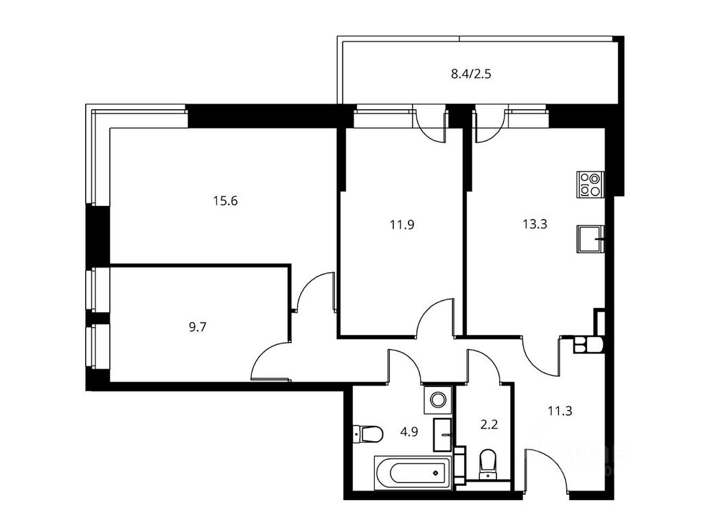 2-BD Apartment Sale, 71.38平方米 at Solnechny Park, zhiloy kompleks Solnechny park, Schyolkovo, Moscow Region, Russia #1 2-BD Apartment Sale, 71.38平方米 at Solnechny Park, zhiloy kompleks Solnechny park, Schyolkovo, Moscow Region, Russia #1