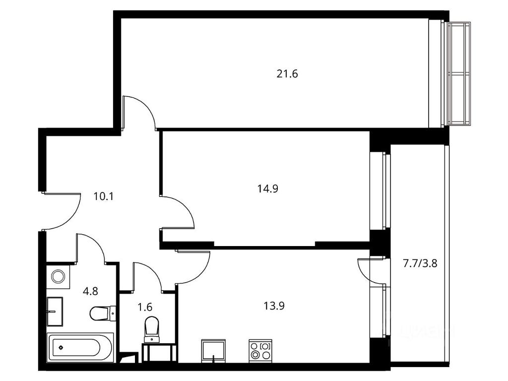 1-BD Apartment Sale, 70.63 sq. m. at Solnechny Park, zhiloy kompleks Solnechny park, Schyolkovo, Moscow Region, Russia #1 1-BD Apartment Sale, 70.63 sq. m. at Solnechny Park, zhiloy kompleks Solnechny park, Schyolkovo, Moscow Region, Russia #1