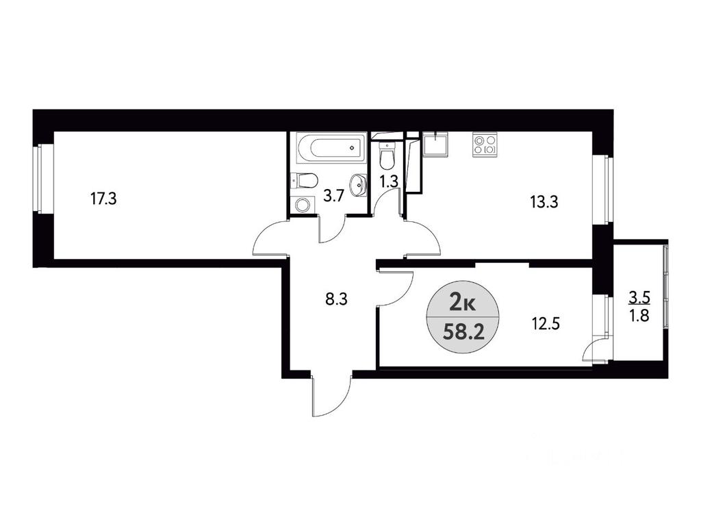 1-BD Apartment Sale, 58.2 sq. m. at Solnechnaya dolina, Fryanovskoye shosse, 64к1, Schyolkovo, Moscow Region, Russia #1 1-BD Apartment Sale, 58.2 sq. m. at Solnechnaya dolina, Fryanovskoye shosse, 64к1, Schyolkovo, Moscow Region, Russia #1