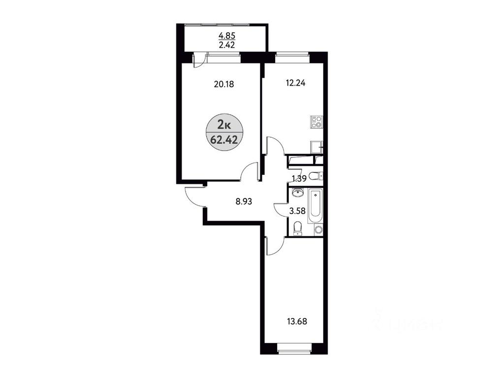 1-BD Apartment Sale, 62.42 sq. m. at Solnechnaya dolina, Fryanovskoye shosse, 64к1, Schyolkovo, Moscow Region, Russia #1 1-BD Apartment Sale, 62.42 sq. m. at Solnechnaya dolina, Fryanovskoye shosse, 64к1, Schyolkovo, Moscow Region, Russia #1