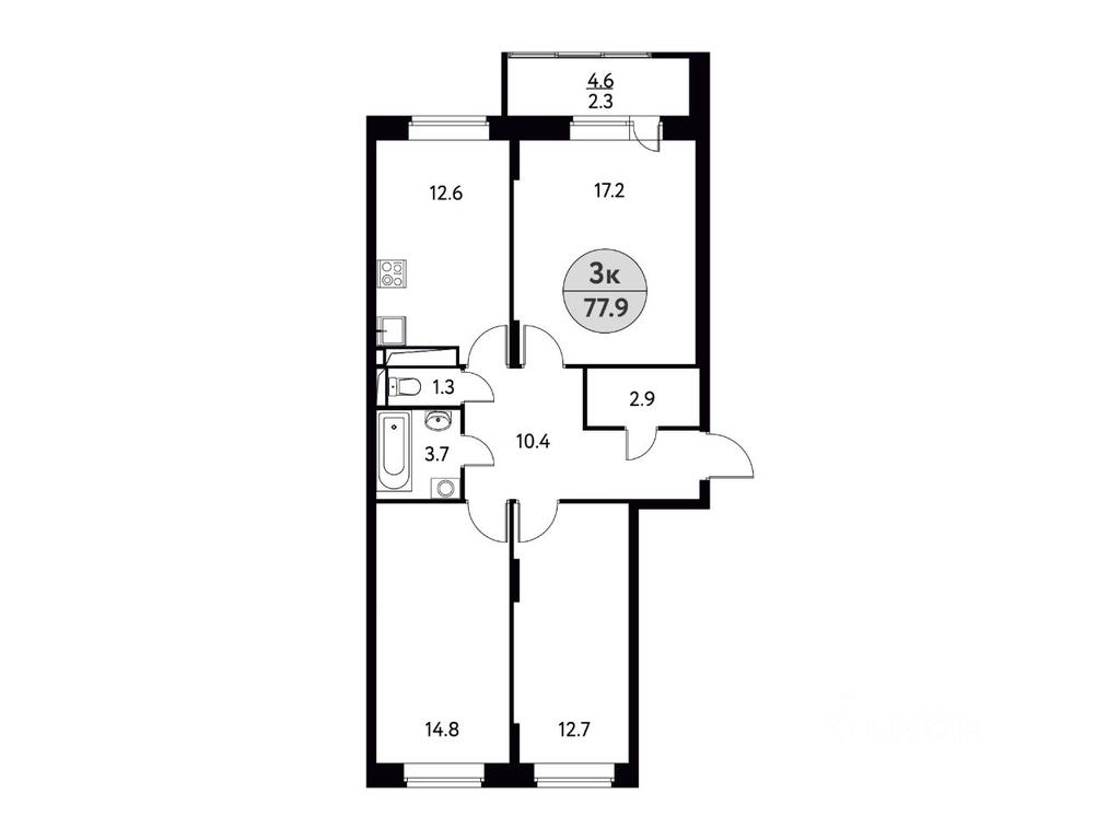 2-BD Apartment Sale, 77.9 sq. m. at Solnechnaya dolina, Fryanovskoye shosse, 64к1, Schyolkovo, Moscow Region, Russia #1 2-BD Apartment Sale, 77.9 sq. m. at Solnechnaya dolina, Fryanovskoye shosse, 64к1, Schyolkovo, Moscow Region, Russia #1
