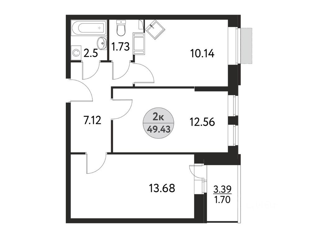 1-BD Apartment Sale, 49.43 sq. m. at Dom na Sirenevoy, Polevaya ulitsa, Schyolkovo, Moscow Region, Russia #1 1-BD Apartment Sale, 49.43 sq. m. at Dom na Sirenevoy, Polevaya ulitsa, Schyolkovo, Moscow Region, Russia #1
