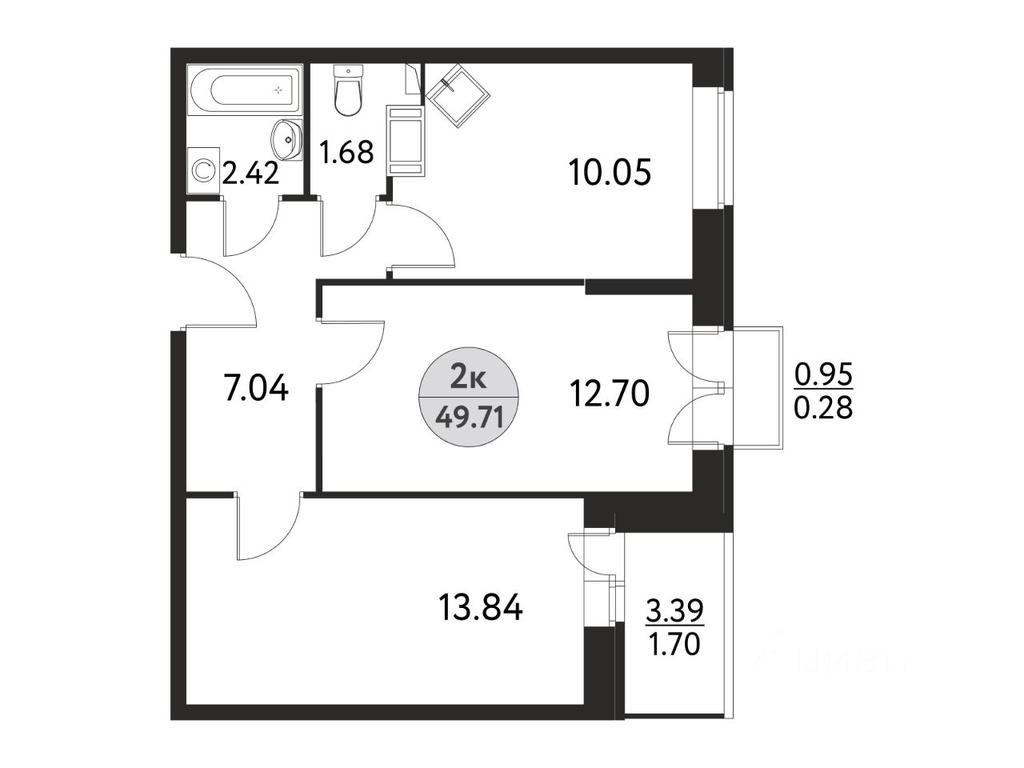 1-BD Apartment Sale, 49.71 sq. m. at Dom na Sirenevoy, Polevaya ulitsa, Schyolkovo, Moscow Region, Russia #1 1-BD Apartment Sale, 49.71 sq. m. at Dom na Sirenevoy, Polevaya ulitsa, Schyolkovo, Moscow Region, Russia #1