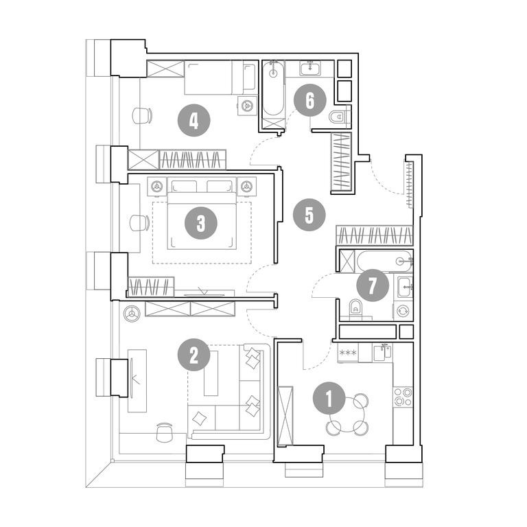 2-BD Apartment Sale, 85.4平方米 at Mirapolis, Mira Avenue, 222Ас9, Moscow, Russia #2 2-BD Apartment Sale, 85.4平方米 at Mirapolis, Mira Avenue, 222Ас9, Moscow, Russia #2