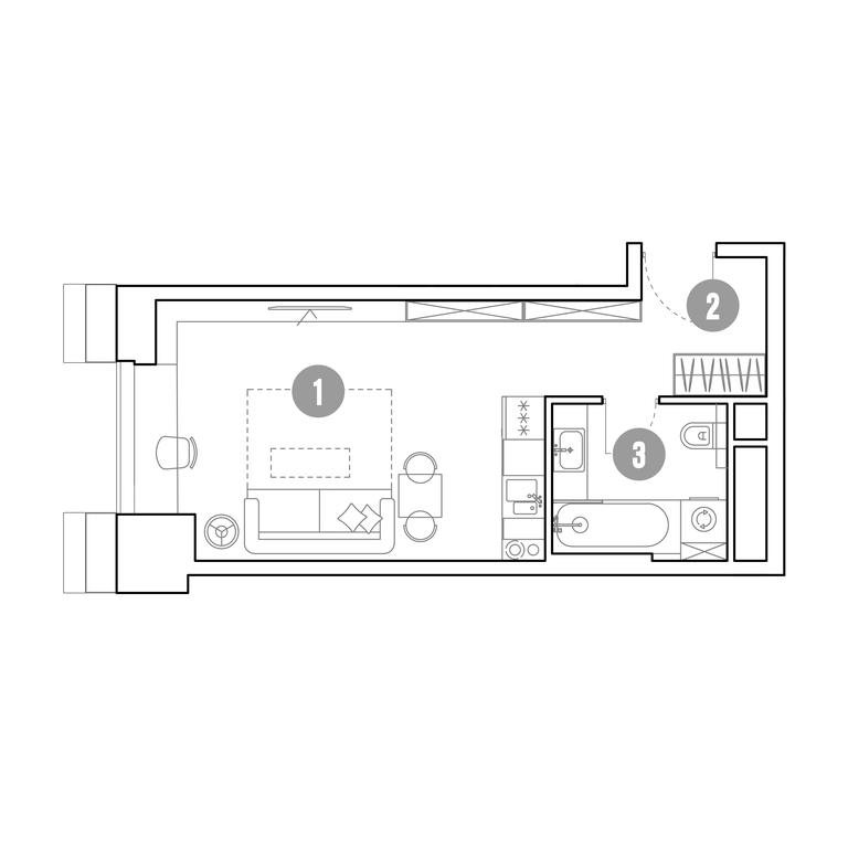 Apartment Sale, 30.9 sq. m. at Mirapolis, Mira Avenue, 222Ас9, Moscow, Russia #1