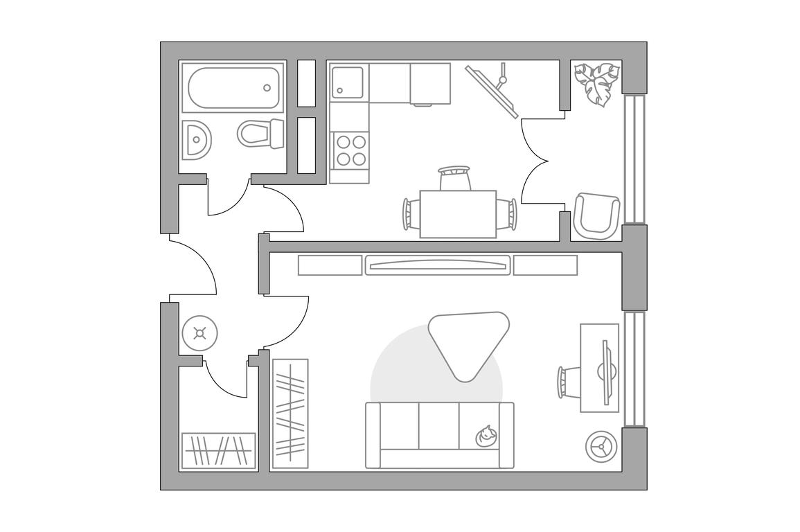 1-BD Apartment Sale, 38.39 sq. m. at Novaya Riga, Romanovskaya ulitsa, 5, derevnya Glukhovo, Krasnogorsk City District, Moscow Region, Russia #1