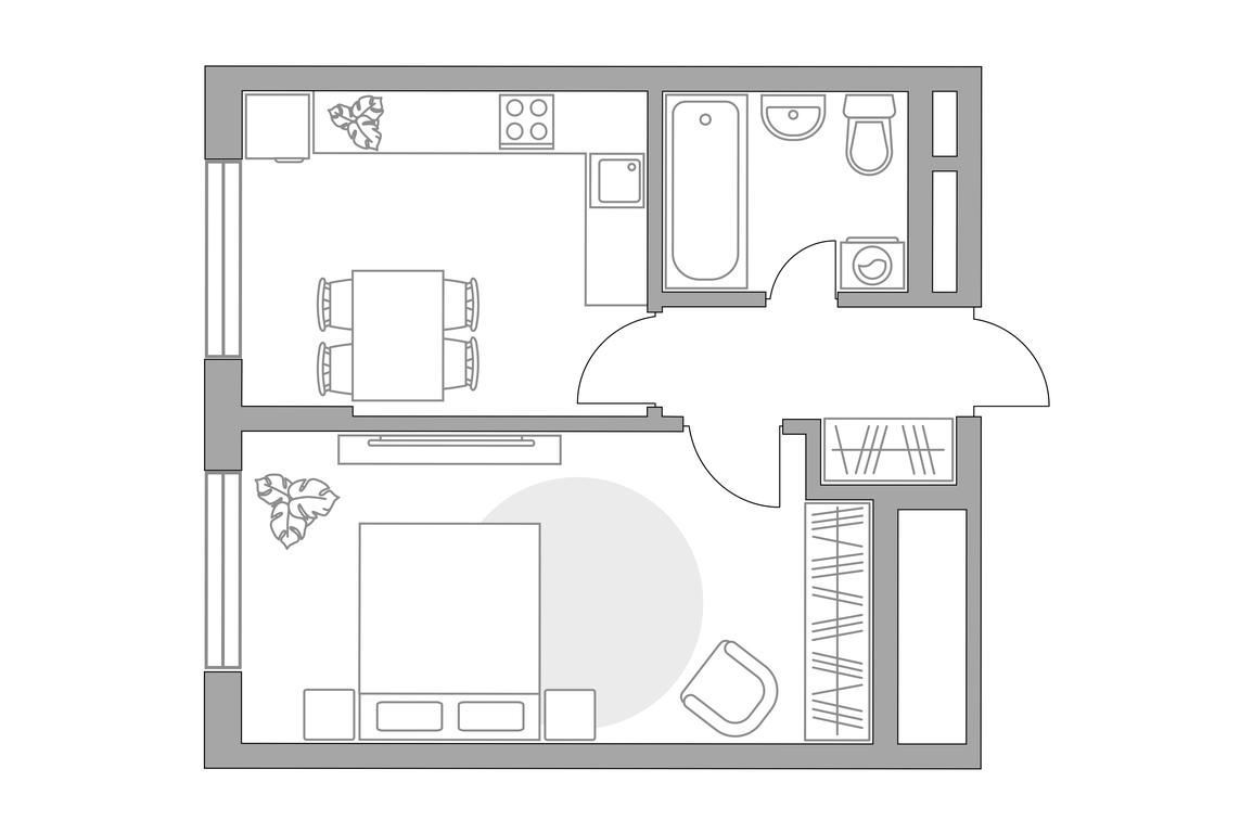 1-BD Apartment Sale, 33.45平方米 at Novaya Alekseevskaya rosha, Lukino Street, вл49, Balashikha, Moscow Region, Russia #1