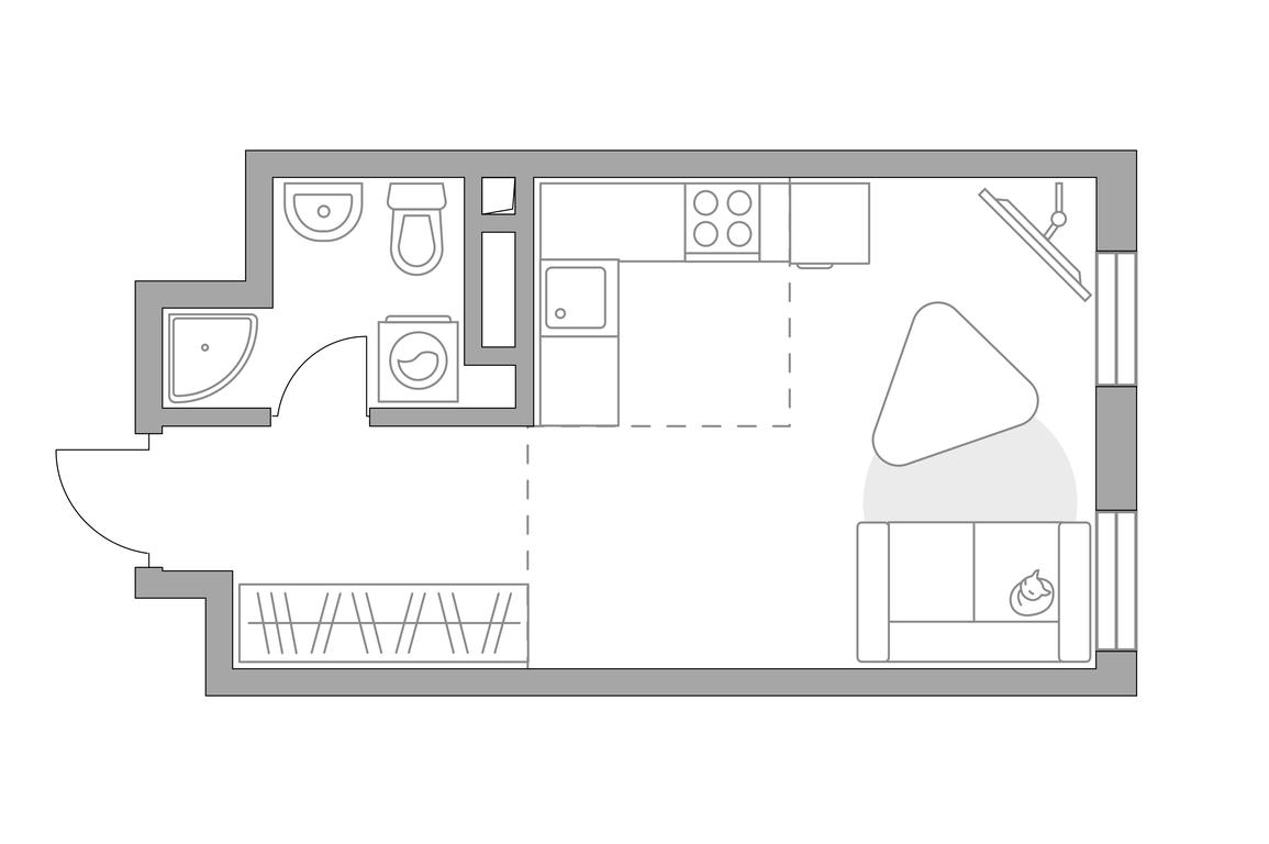 Apartment Sale, 27.22 sq. m. at BeLuck Kolomenskoe, Kashirskoye Highway, Moscow, Russia #1