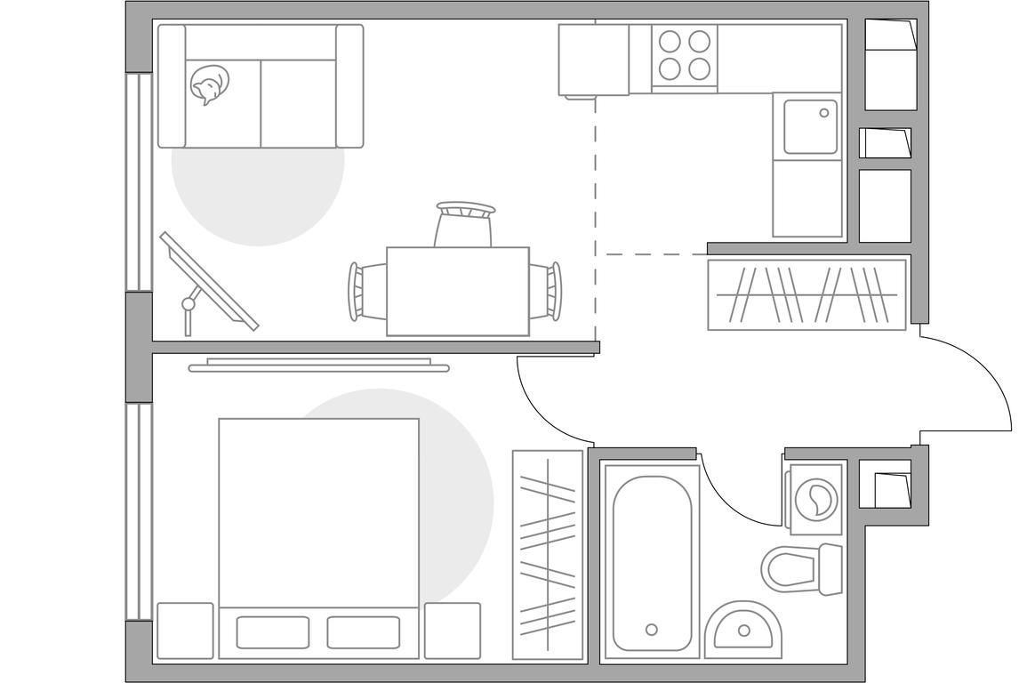 2-BD Apartment Sale, 36.74 sq. m. at BeLuck Kolomenskoe, Kashirskoye Highway, Moscow, Russia #1 2-BD Apartment Sale, 36.74 sq. m. at BeLuck Kolomenskoe, Kashirskoye Highway, Moscow, Russia #1