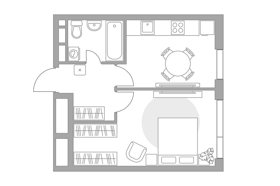 1-BD Apartment Sale, 35.91平方米 at MYPRIORITY Nizhegorodskaya, Ryazansky Avenue, 4Ас4, Moscow, Russia #1