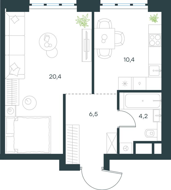 Apartment Sale, 41.5平方米 at Level Yzhnoportovaya, Yuzhnoportovaya Street, 28Ас17, Moscow, Russia #1 Apartment Sale, 41.5平方米 at Level Yzhnoportovaya, Yuzhnoportovaya Street, 28Ас17, Moscow, Russia #1