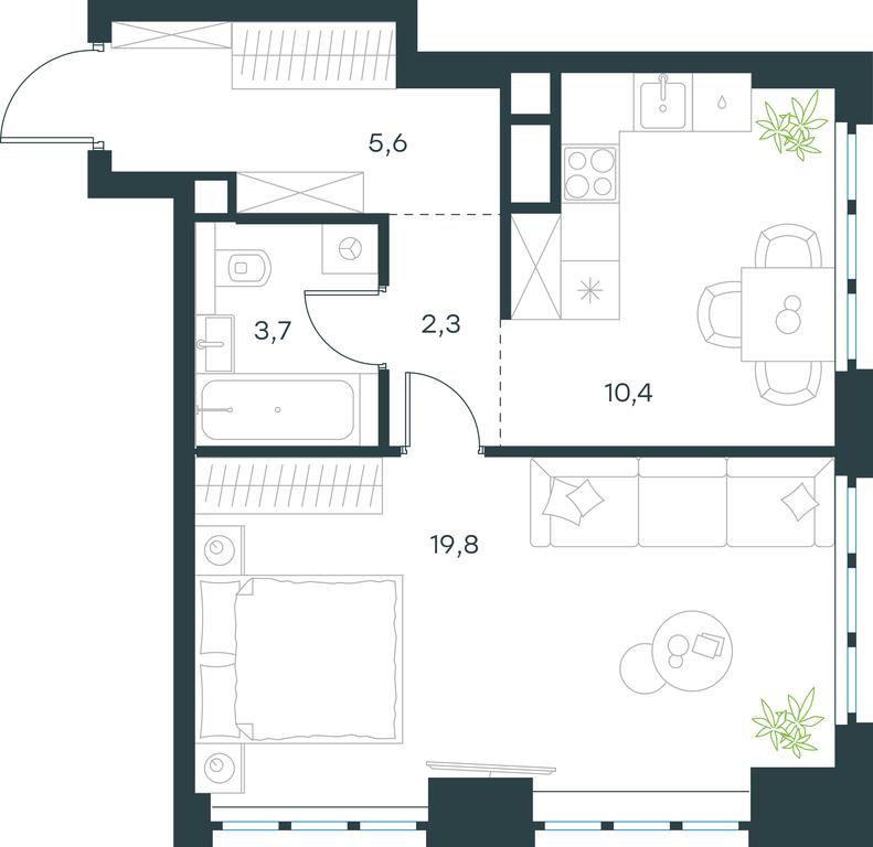 Apartment Sale, 41.8 sq. m. at Level Yzhnoportovaya, Yuzhnoportovaya Street, 28Ас17, Moscow, Russia #1 Apartment Sale, 41.8 sq. m. at Level Yzhnoportovaya, Yuzhnoportovaya Street, 28Ас17, Moscow, Russia #1