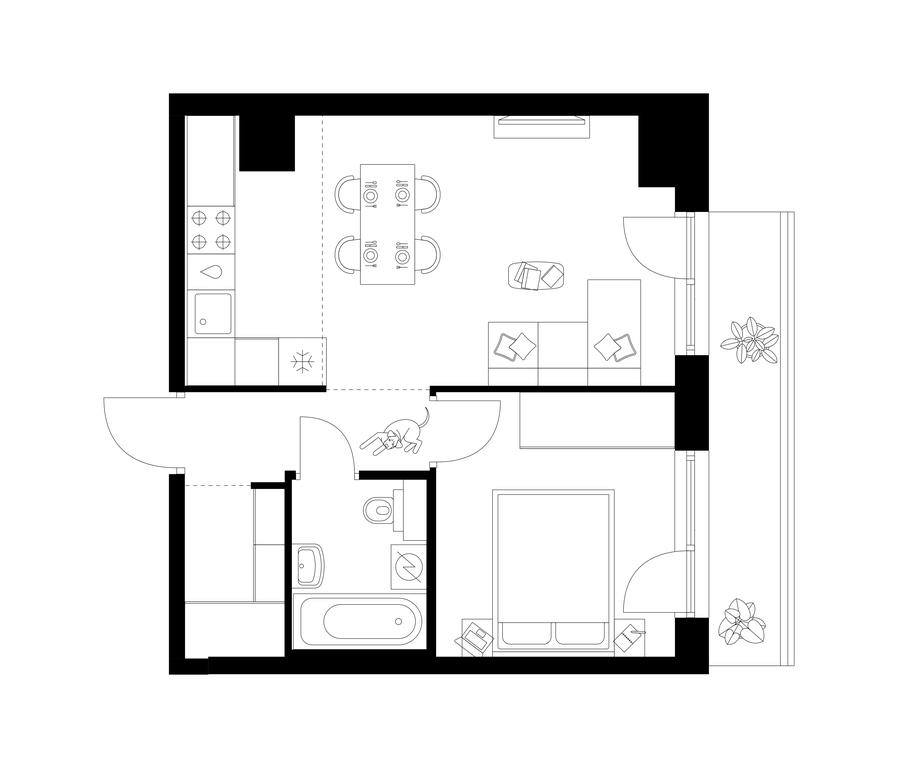1-BD Apartment Sale, 40.8平方米 at Plehanova 11, Plekhanova Street, 13с6, Moscow, Russia #1 1-BD Apartment Sale, 40.8平方米 at Plehanova 11, Plekhanova Street, 13с6, Moscow, Russia #1
