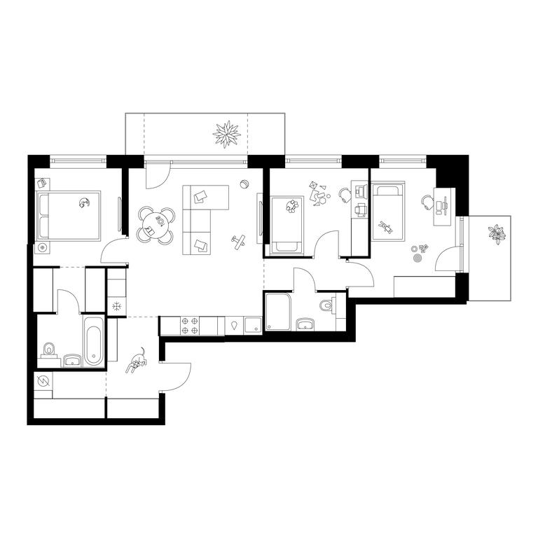 Продажа 3-комн. квартиры, 75,6 м² в ЖК «Плеханова 11», улица Плеханова, 13с6, Москва, Россия #1 Продажа 3-комн. квартиры, 75,6 м² в ЖК «Плеханова 11», улица Плеханова, 13с6, Москва, Россия #1