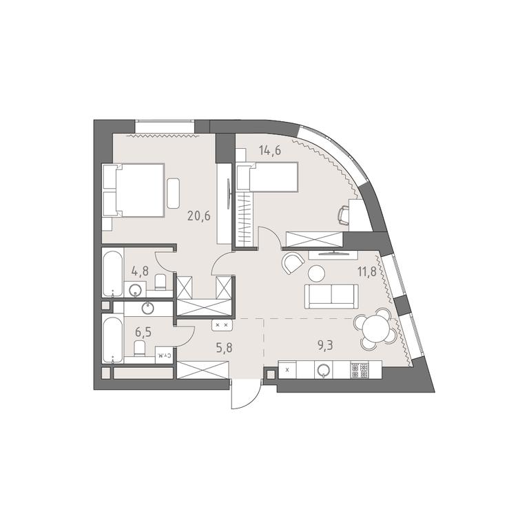 Продажа 3-комн. квартиры, 73,4 м² в ЖК «Родина Парк», Верейская улица, 12, Москва, Россия #1 Продажа 3-комн. квартиры, 73,4 м² в ЖК «Родина Парк», Верейская улица, 12, Москва, Россия #1