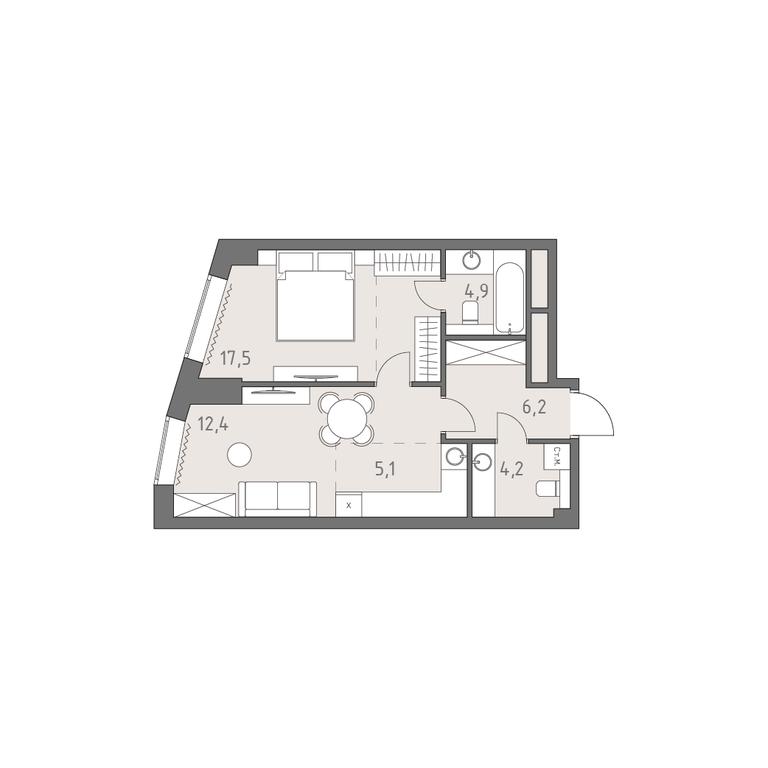 Продажа 2-комн. квартиры, 50,3 м² в ЖК «Родина Парк», Верейская улица, 12, Москва, Россия #1