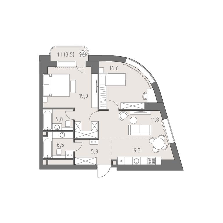 Продажа 3-комн. квартиры, 72,9 м² в ЖК «Родина Парк», Верейская улица, 12, Москва, Россия #1 Продажа 3-комн. квартиры, 72,9 м² в ЖК «Родина Парк», Верейская улица, 12, Москва, Россия #1