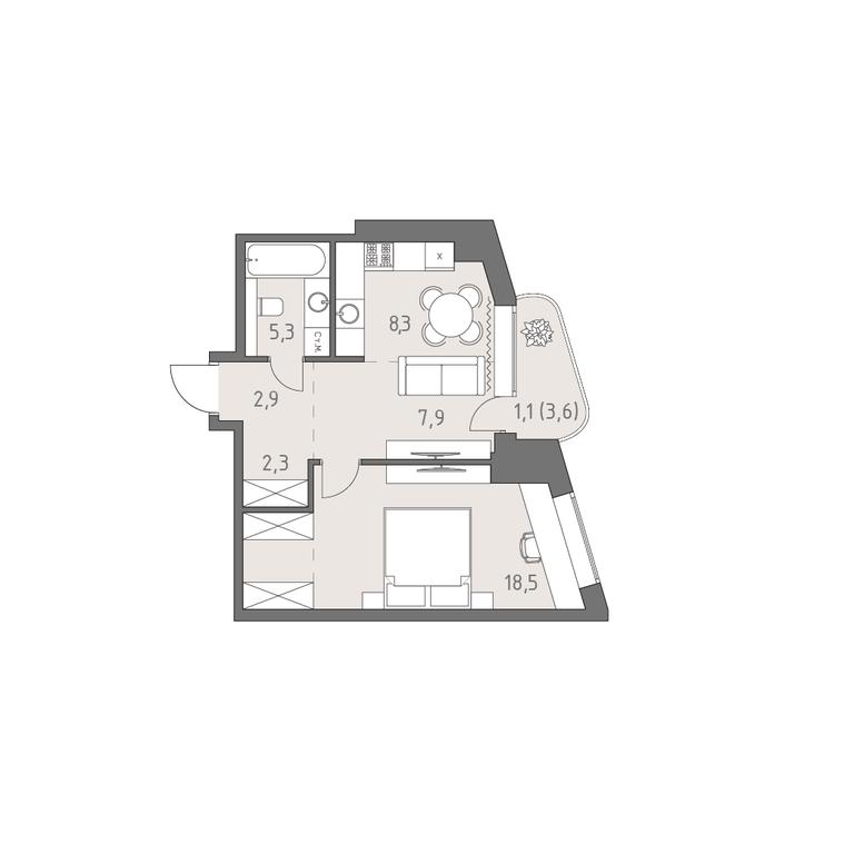 2-BD Apartment Sale, 46.3 sq. m. at Rodina Park, Vereyskaya Street, 12, Moscow, Russia #1 2-BD Apartment Sale, 46.3 sq. m. at Rodina Park, Vereyskaya Street, 12, Moscow, Russia #1