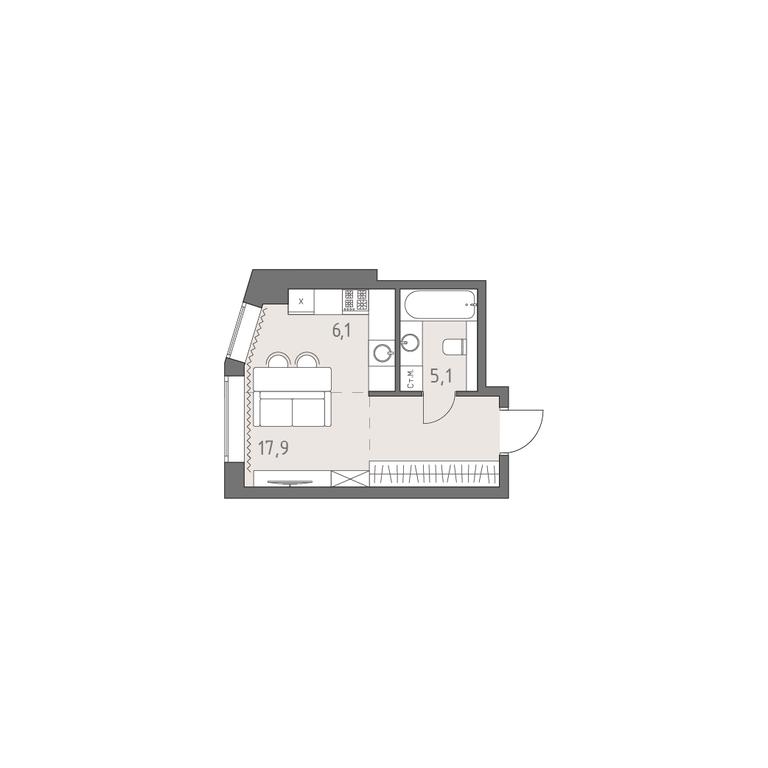 Apartment Sale, 29.1平方米 at Rodina Park, Vereyskaya Street, 12, Moscow, Russia #1 Apartment Sale, 29.1平方米 at Rodina Park, Vereyskaya Street, 12, Moscow, Russia #1