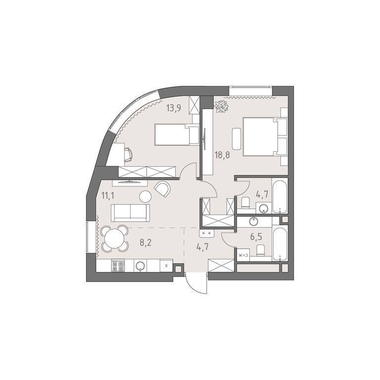 3-BD Apartment Sale, 67.9 sq. m. at Rodina Park, Vereyskaya Street, 12, Moscow, Russia #1 3-BD Apartment Sale, 67.9 sq. m. at Rodina Park, Vereyskaya Street, 12, Moscow, Russia #1