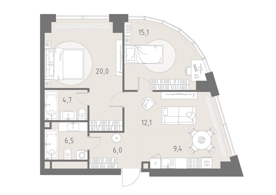 Apartment Sale, 29.6 sq. m. at Rodina Park, Vereyskaya Street, 12, Moscow, Russia #2 Apartment Sale, 29.6 sq. m. at Rodina Park, Vereyskaya Street, 12, Moscow, Russia #2