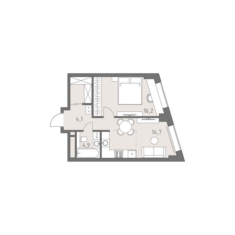 2-BD Apartment Sale, 39.9 sq. m. at Rodina Park, Vereyskaya Street, 12, Moscow, Russia #1 2-BD Apartment Sale, 39.9 sq. m. at Rodina Park, Vereyskaya Street, 12, Moscow, Russia #1