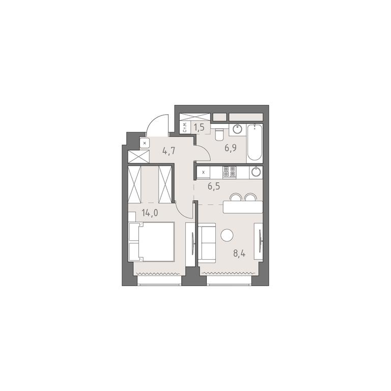 2-BD Apartment Sale, 42平方米 at Rodina Park, Vereyskaya Street, 12, Moscow, Russia #1 2-BD Apartment Sale, 42平方米 at Rodina Park, Vereyskaya Street, 12, Moscow, Russia #1
