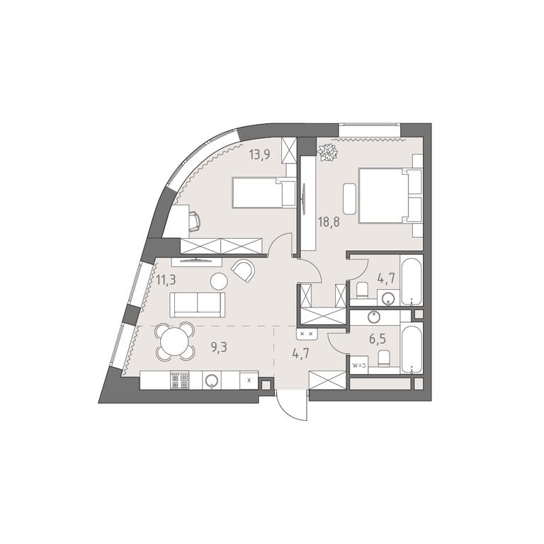 3-BD Apartment Sale, 69.2 sq. m. at Rodina Park, Vereyskaya Street, 12, Moscow, Russia #1 3-BD Apartment Sale, 69.2 sq. m. at Rodina Park, Vereyskaya Street, 12, Moscow, Russia #1