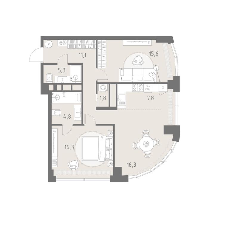 3-BD Apartment Sale, 79平方米 at Rodina Park, Vereyskaya Street, 12, Moscow, Russia #1 3-BD Apartment Sale, 79平方米 at Rodina Park, Vereyskaya Street, 12, Moscow, Russia #1