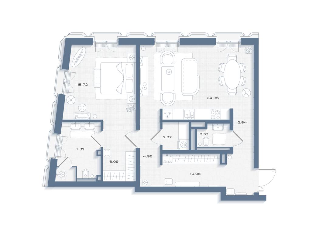 Продажа 1-комн. квартиры, 81,57 м² в ЖК «Дом Соболева», Машкова улица, 18, Москва, Россия #1