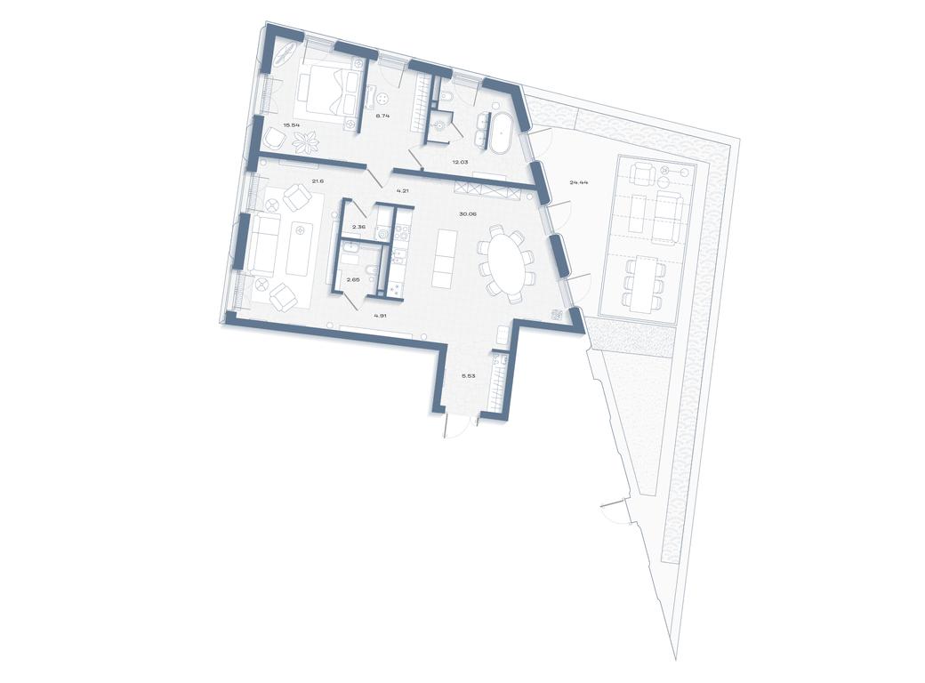 1-BD Apartment Sale, 137.9平方米 at Dom Soboleva, Mashkova Street, 18, Moscow, Russia #1