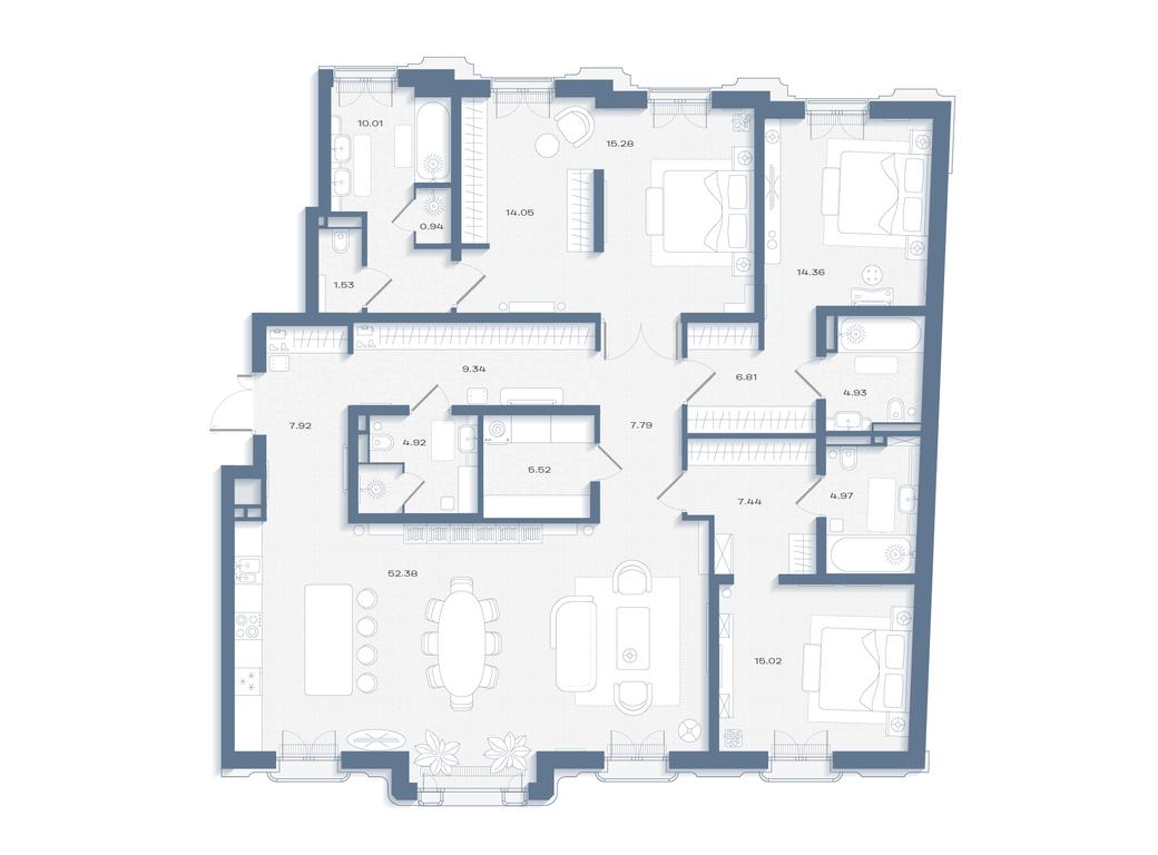 Продажа 3-комн. квартиры, 194,32 м² в ЖК «Дом Соболева», Машкова улица, 18, Москва, Россия #1 Продажа 3-комн. квартиры, 194,32 м² в ЖК «Дом Соболева», Машкова улица, 18, Москва, Россия #1