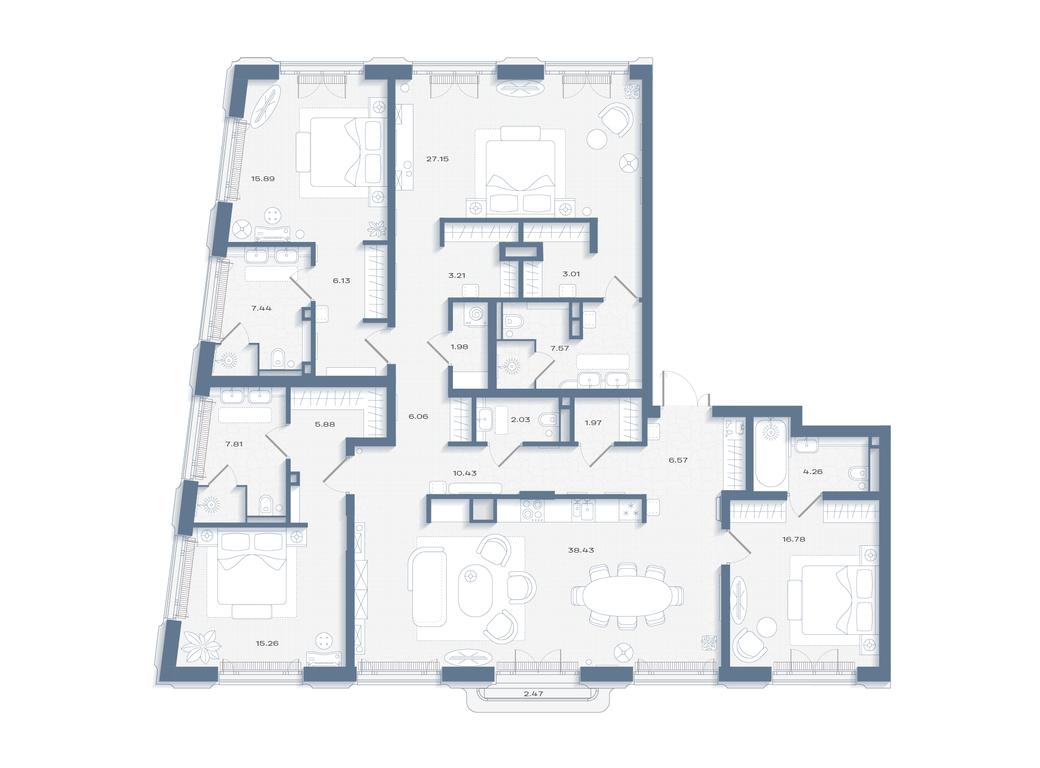 4-BD Apartment Sale, 201.34 sq. m. at Dom Soboleva, Mashkova Street, 18, Moscow, Russia #1 4-BD Apartment Sale, 201.34 sq. m. at Dom Soboleva, Mashkova Street, 18, Moscow, Russia #1