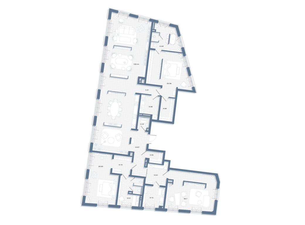 Продажа 2-комн. квартиры, 295,58 м² в ЖК «Дом Соболева», Машкова улица, 18, Москва, Россия #1 Продажа 2-комн. квартиры, 295,58 м² в ЖК «Дом Соболева», Машкова улица, 18, Москва, Россия #1
