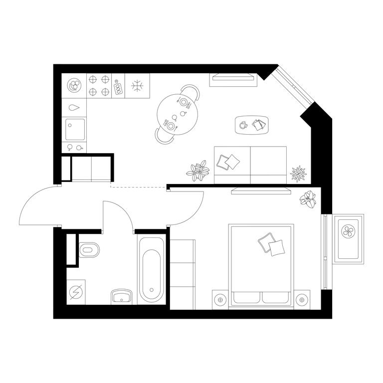 1-BD Apartment Sale, 31.4平方米 at Kavkazskiy Bulvar 51, Kavkazsky Boulevard, 51с3, Moscow, Russia #1 1-BD Apartment Sale, 31.4平方米 at Kavkazskiy Bulvar 51, Kavkazsky Boulevard, 51с3, Moscow, Russia #1