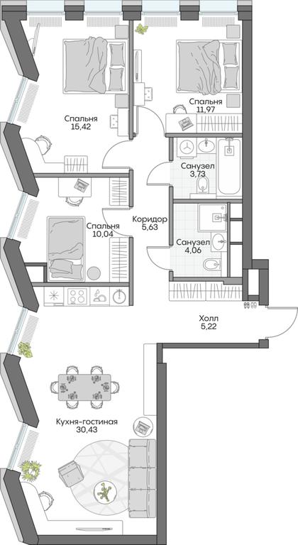 3-BD Apartment Sale, 82.78 sq. m. at Dom na naberezhnoy INSIDER (Insayder), Avtozavodskaya Street, Moscow, Russia #1 3-BD Apartment Sale, 82.78 sq. m. at Dom na naberezhnoy INSIDER (Insayder), Avtozavodskaya Street, Moscow, Russia #1