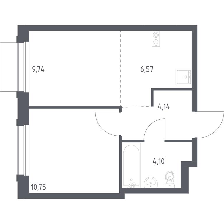 Apartment Sale, 35.3 sq. m. at Novoe Vnukovo, kvartal № 38, Kokoshkino Settlement, Moscow, Russia #1 Apartment Sale, 35.3 sq. m. at Novoe Vnukovo, kvartal № 38, Kokoshkino Settlement, Moscow, Russia #1