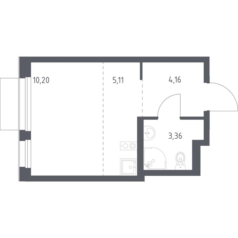 Apartment Sale, 22.83 sq. m. at Novoe Vnukovo, kvartal № 38, Kokoshkino Settlement, Moscow, Russia #1 Apartment Sale, 22.83 sq. m. at Novoe Vnukovo, kvartal № 38, Kokoshkino Settlement, Moscow, Russia #1