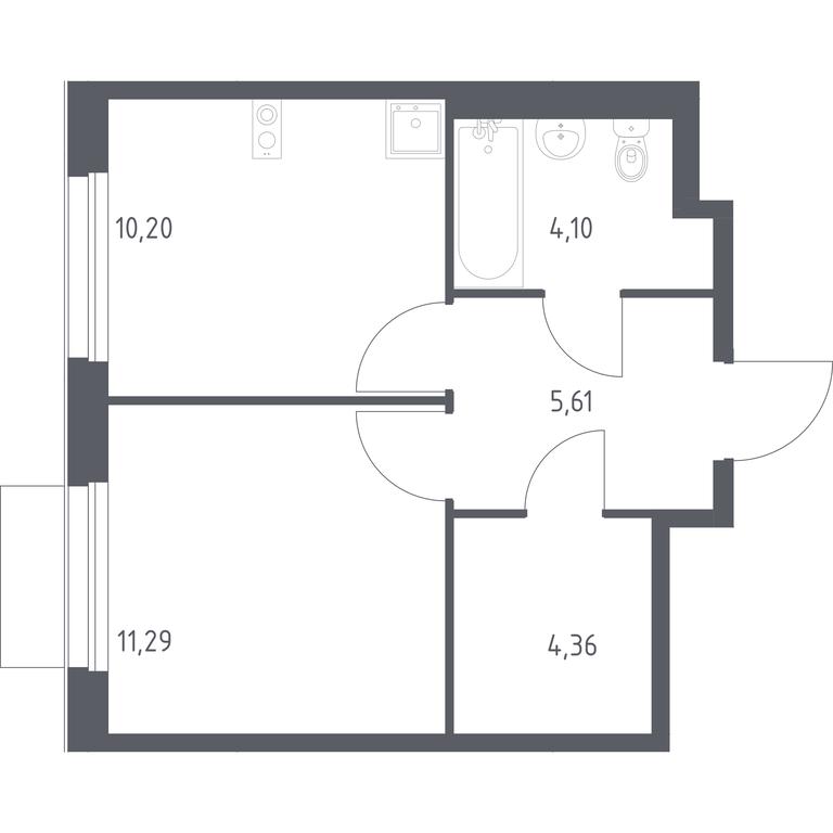 Apartment Sale, 35.56平方米 at Novoe Vnukovo, kvartal № 38, Kokoshkino Settlement, Moscow, Russia #1 Apartment Sale, 35.56平方米 at Novoe Vnukovo, kvartal № 38, Kokoshkino Settlement, Moscow, Russia #1