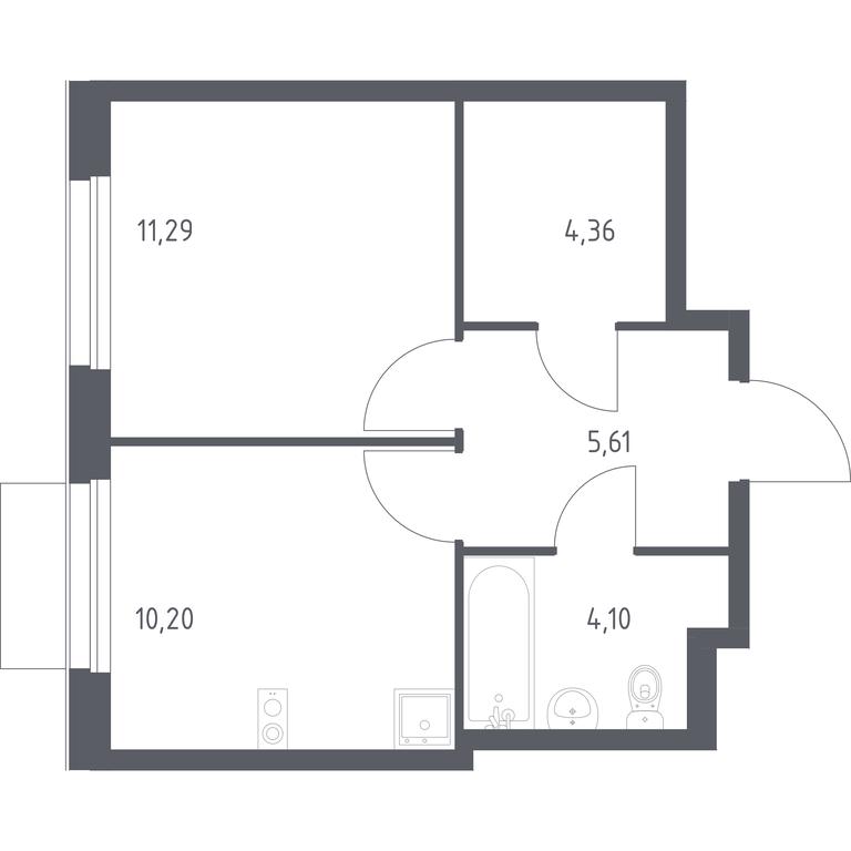 Apartment Sale, 35.56平方米 at Novoe Vnukovo, kvartal № 38, Kokoshkino Settlement, Moscow, Russia #1