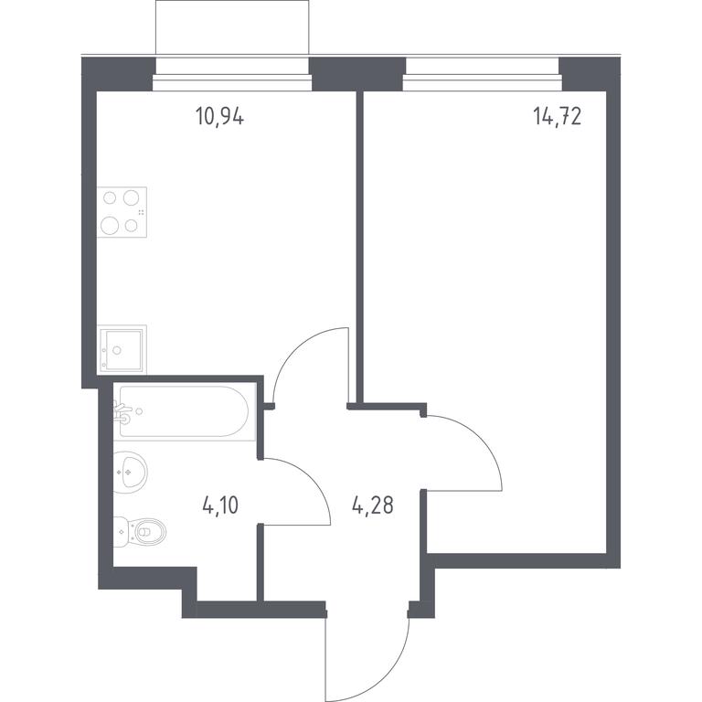 Apartment Sale, 34.04平方米 at Novoe Vnukovo, kvartal № 38, Kokoshkino Settlement, Moscow, Russia #1 Apartment Sale, 34.04平方米 at Novoe Vnukovo, kvartal № 38, Kokoshkino Settlement, Moscow, Russia #1