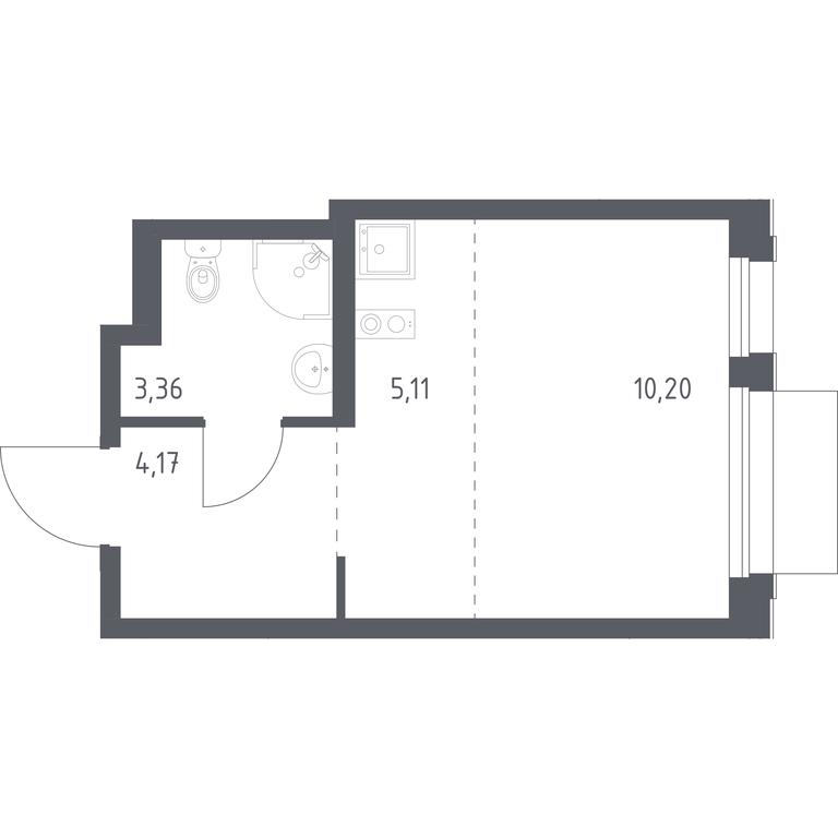 Apartment Sale, 22.84平方米 at Novoe Vnukovo, kvartal № 38, Kokoshkino Settlement, Moscow, Russia #1 Apartment Sale, 22.84平方米 at Novoe Vnukovo, kvartal № 38, Kokoshkino Settlement, Moscow, Russia #1