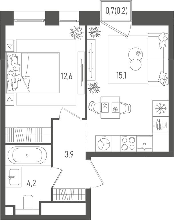 1-BD Apartment Sale, 36 sq. m. at Pave, 2nd Paveletsky Drive, Moscow, Russia #1 1-BD Apartment Sale, 36 sq. m. at Pave, 2nd Paveletsky Drive, Moscow, Russia #1