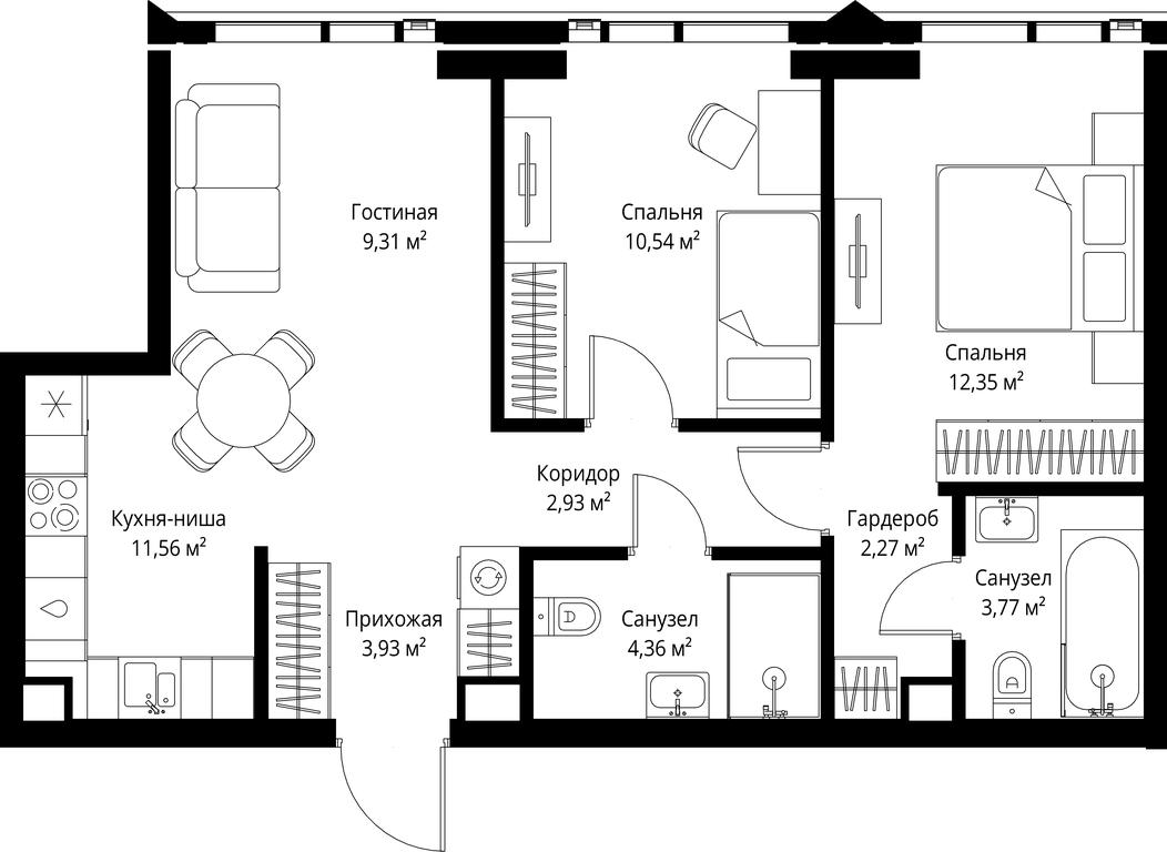 Продажа 2-комн. квартиры, 61,28 м² в ЖК «Джойс (Jois)», 3-й Силикатный проезд, 10, Москва, Россия #1