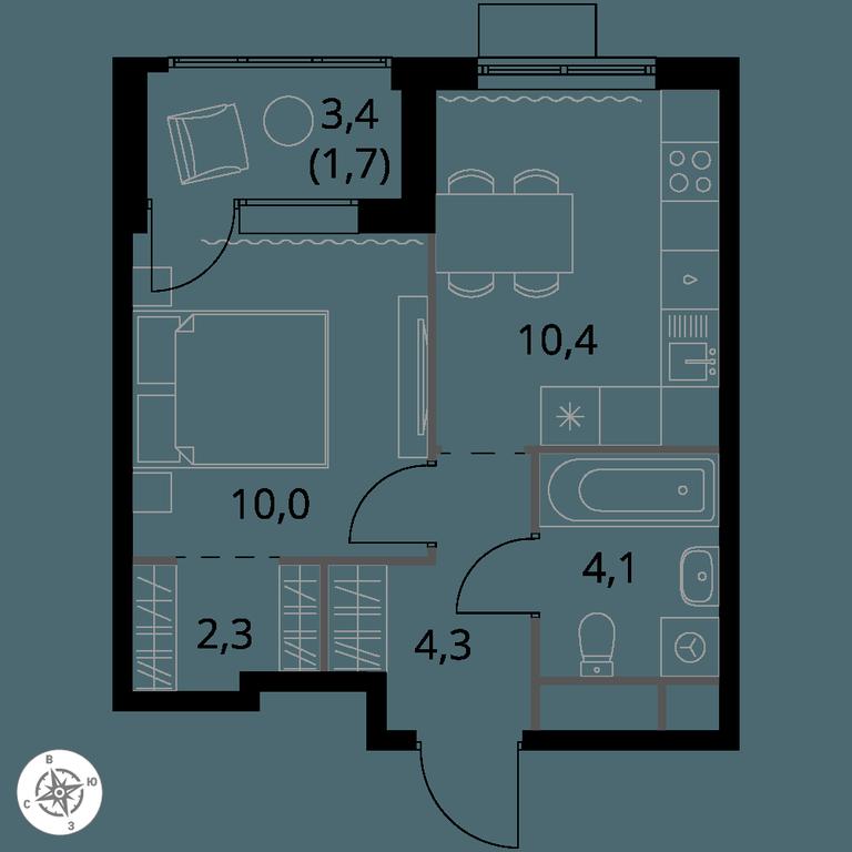 1-BD Apartment Sale, 32.8平方米 at 1 Himkinskij, zhiloy kompleks 1-y Khimkinskiy, kvartal Mezhdunarodny, mikrorayon Klyazma-Starbeyevo, Khimki, Moscow Region, Russia #1 1-BD Apartment Sale, 32.8平方米 at 1 Himkinskij, zhiloy kompleks 1-y Khimkinskiy, kvartal Mezhdunarodny, mikrorayon Klyazma-Starbeyevo, Khimki, Moscow Region, Russia #1