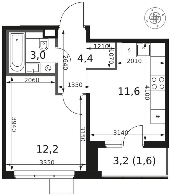 1-BD Apartment Sale, 32.8 sq. m. at 1 Himkinskij, zhiloy kompleks 1-y Khimkinskiy, kvartal Mezhdunarodny, mikrorayon Klyazma-Starbeyevo, Khimki, Moscow Region, Russia #2 1-BD Apartment Sale, 32.8 sq. m. at 1 Himkinskij, zhiloy kompleks 1-y Khimkinskiy, kvartal Mezhdunarodny, mikrorayon Klyazma-Starbeyevo, Khimki, Moscow Region, Russia #2