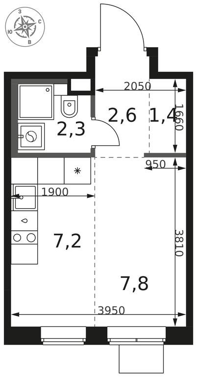 Apartment Sale, 21.3 sq. m. at 1 Himkinskij, zhiloy kompleks 1-y Khimkinskiy, kvartal Mezhdunarodny, mikrorayon Klyazma-Starbeyevo, Khimki, Moscow Region, Russia #2 Apartment Sale, 21.3 sq. m. at 1 Himkinskij, zhiloy kompleks 1-y Khimkinskiy, kvartal Mezhdunarodny, mikrorayon Klyazma-Starbeyevo, Khimki, Moscow Region, Russia #2