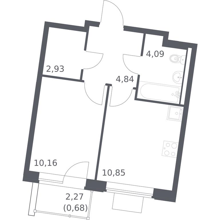 Apartment Sale, 33.55平方米 at Kvartal Zapadnyj, kvartal № 76, Marushkinskoye Settlement, Moscow, Russia #1 Apartment Sale, 33.55平方米 at Kvartal Zapadnyj, kvartal № 76, Marushkinskoye Settlement, Moscow, Russia #1